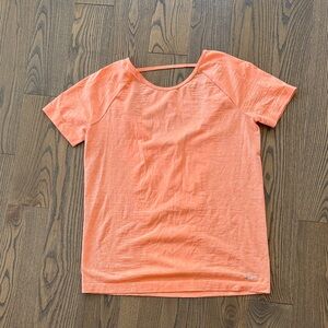 Under Armour Women's Short Sleeve Heathered Coral-Orange Performance Tee